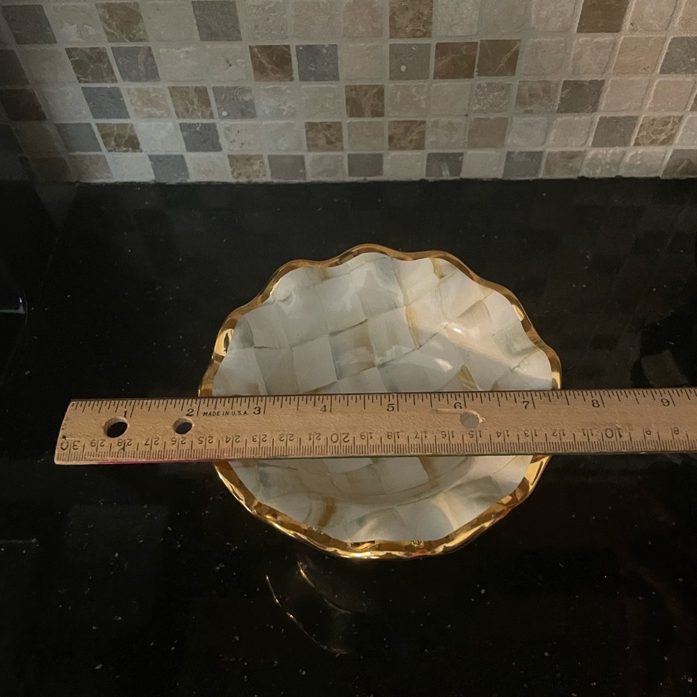 MacKenzie Childs Small Parchment Ceramic Compote - Rarest of the Rare! - Picture 16 of 16